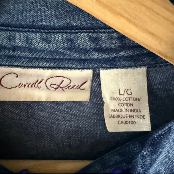 Carroll Reed Embroidered Denim Button-Up Shirt - Picture 6 of 11